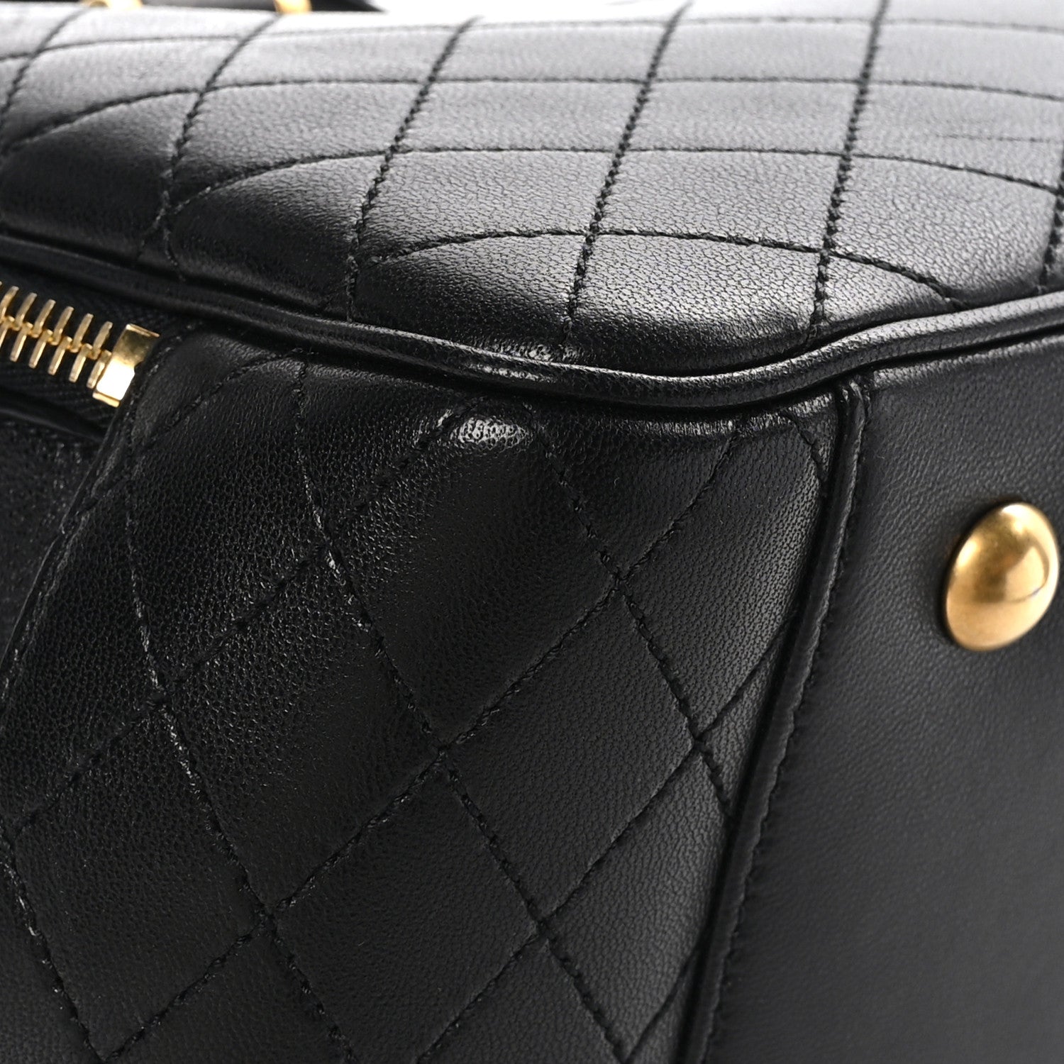 Saint Laurent Lambskin Lyia Quilted Duffle Bag Black 1476922