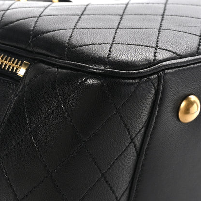 Saint Laurent Lambskin Lyia Quilted Duffle Bag Black 9 of 13