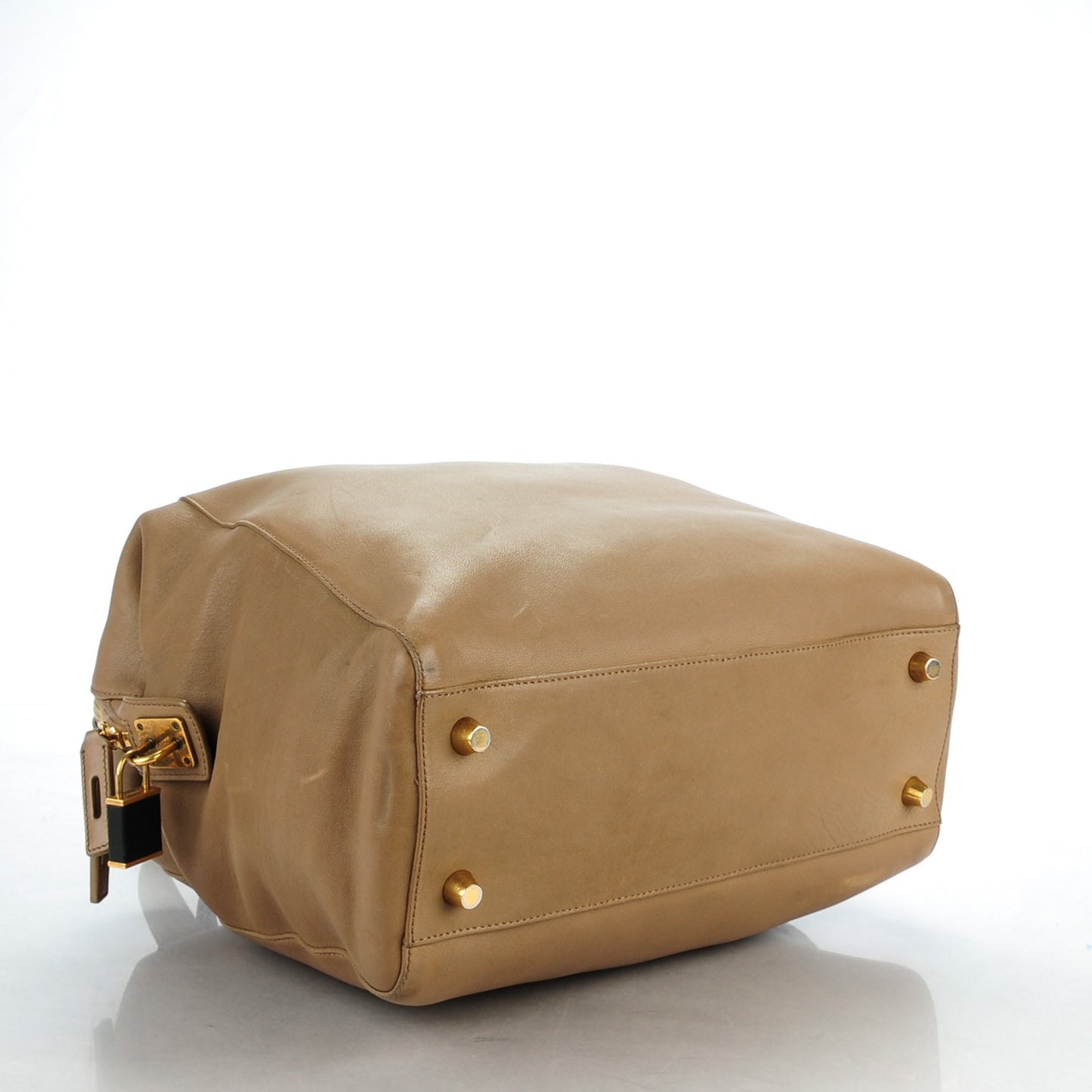 Calfskin Bowler Bag Beige