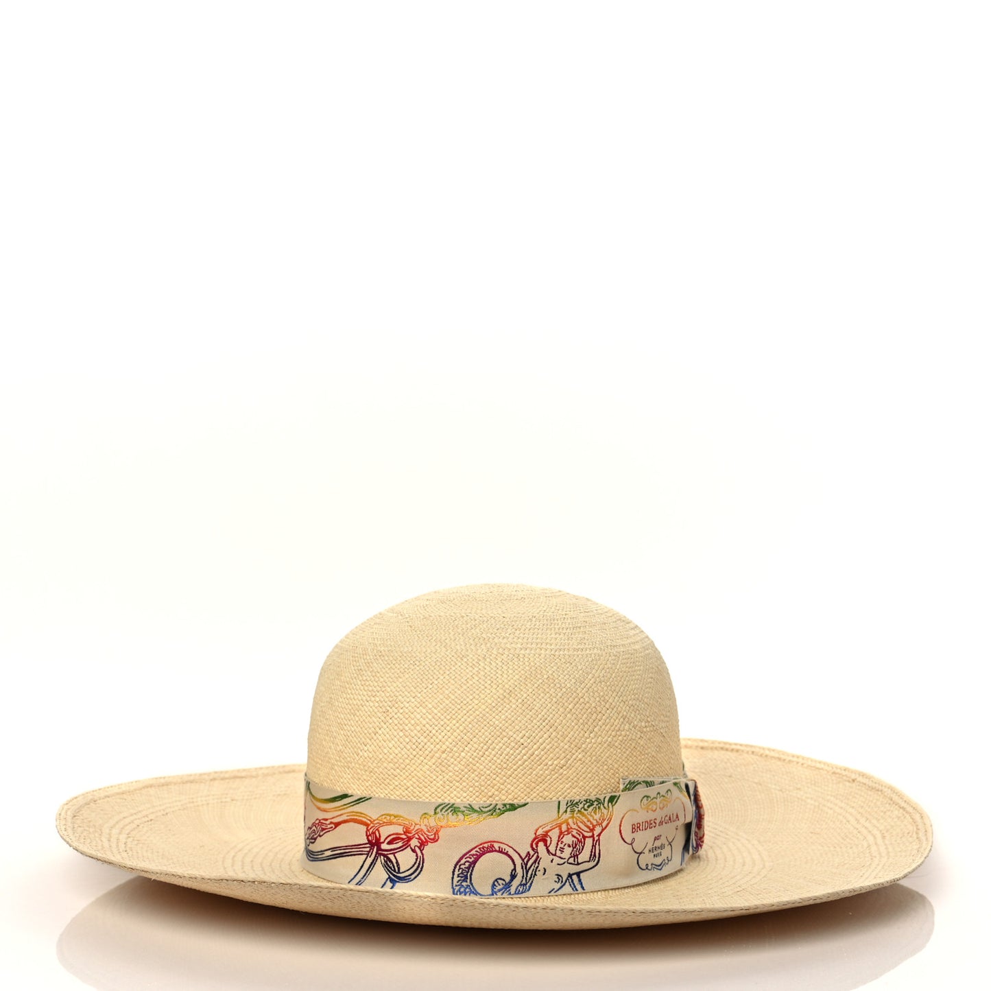 Straw Panama Brisa Brides De Gala Hat 57 Naturel Multicolore