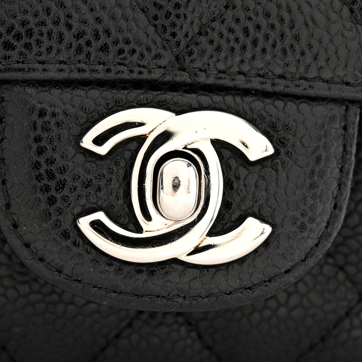 Caviar Quilted East West Flap Black