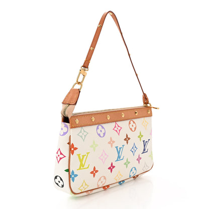 Louis Vuitton Monogram Multicolor Pochette Accessories White 3 of 9