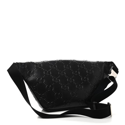 Gucci Calfskin GG Tennis Embossed Pocket Belt Bag Black 3 of 11