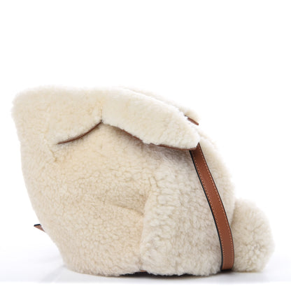 Loewe Shearling Mini Bunny Crossbody Bag Natural 1 of 8