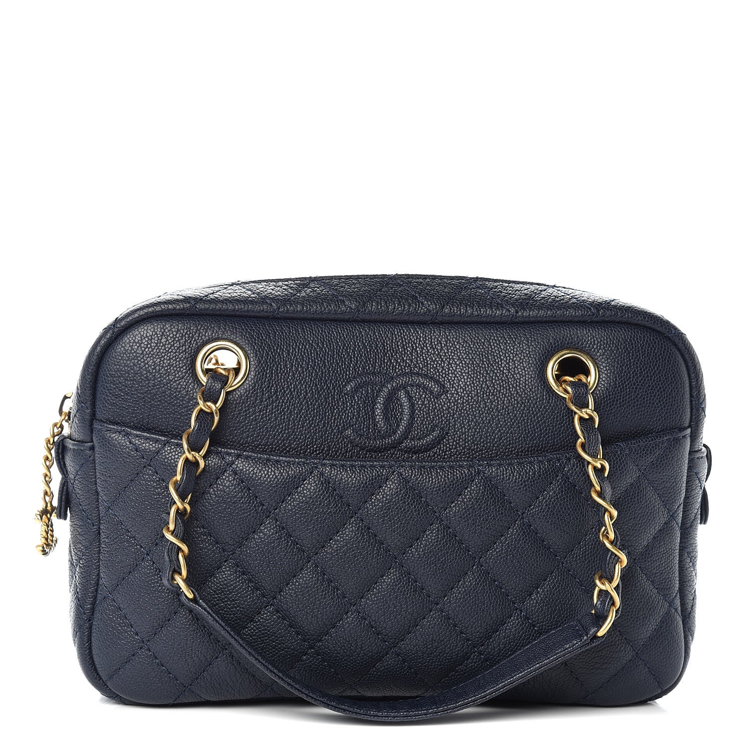 Chanel Caviar Quilted Camera Case Dark Navy 1 of 9