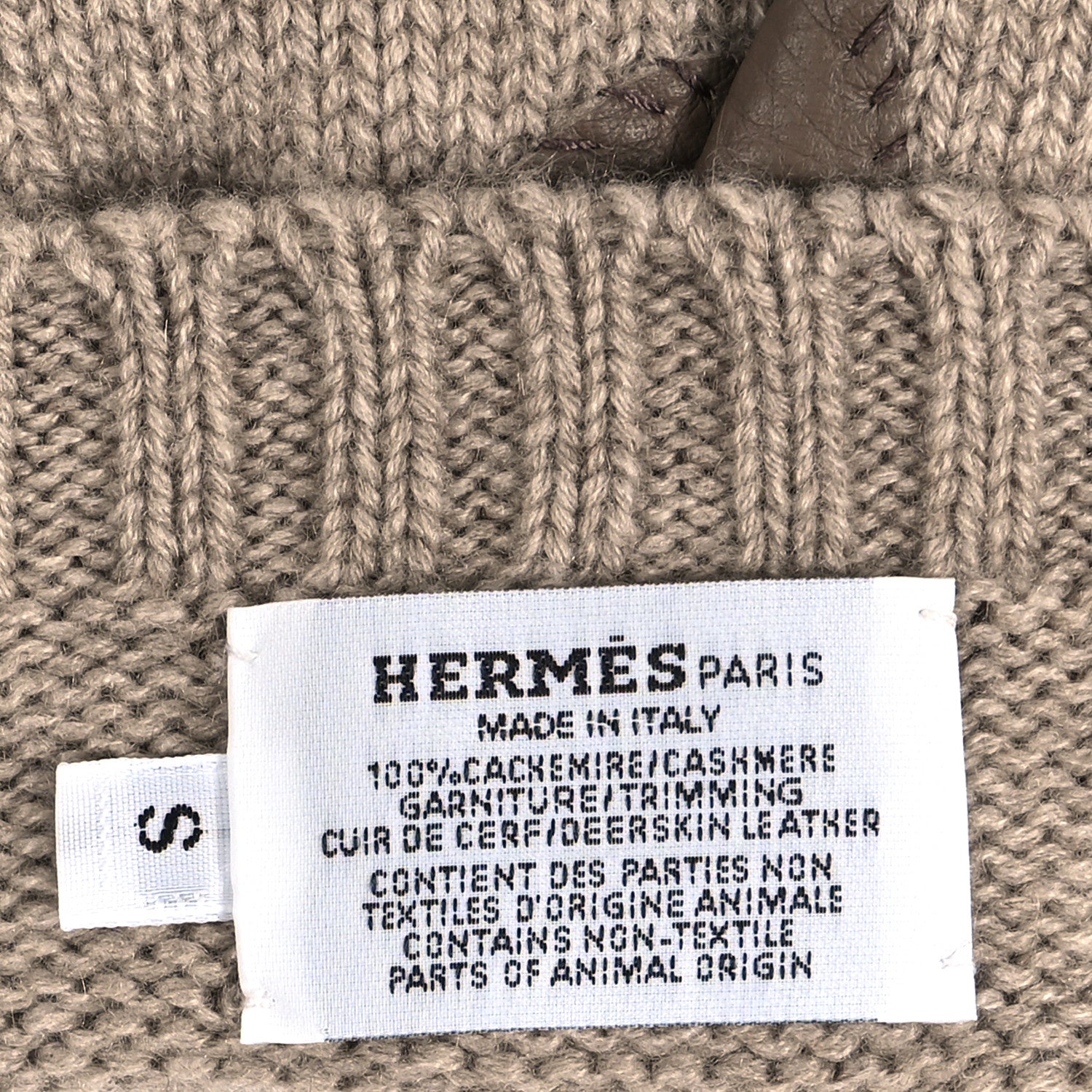 Hermes Cashmere Deerskin Baltimore Gloves S Gris Clair Etoupe 3 of 4