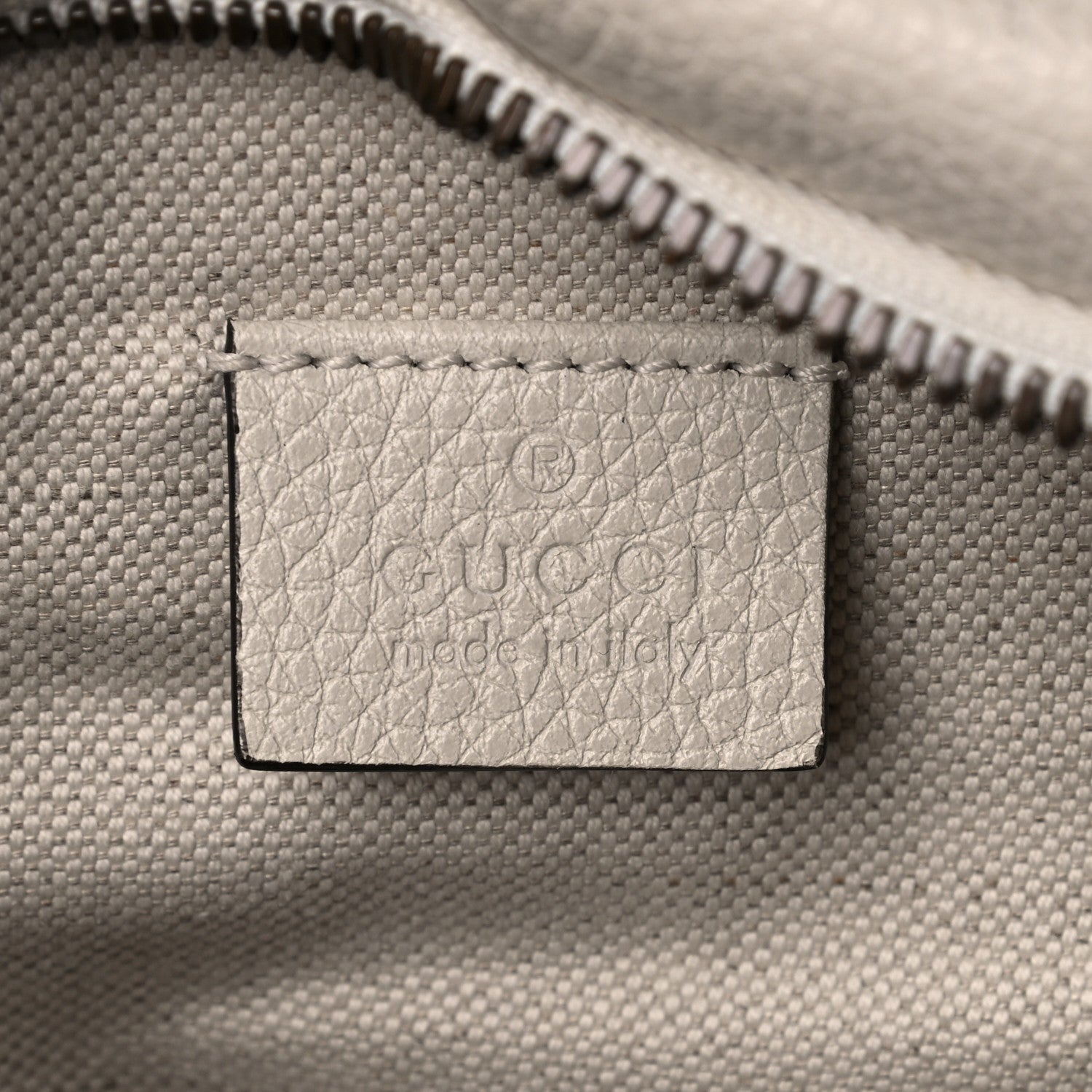 Gucci Grained Calfskin Small Logo Belt Bag White 6 of 10