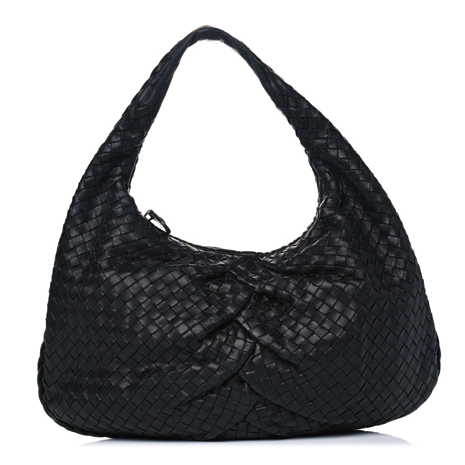 Bottega Veneta Nappa Intrecciato Pleated Large Veneta Hobo Black 1 of 9