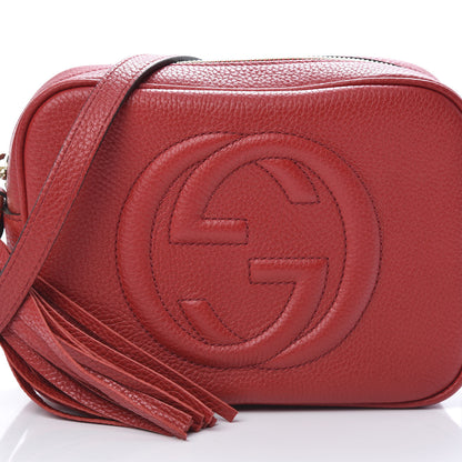 Gucci Pebbled Calfskin Small Soho Disco Bag Tabasco Red 8 of 10