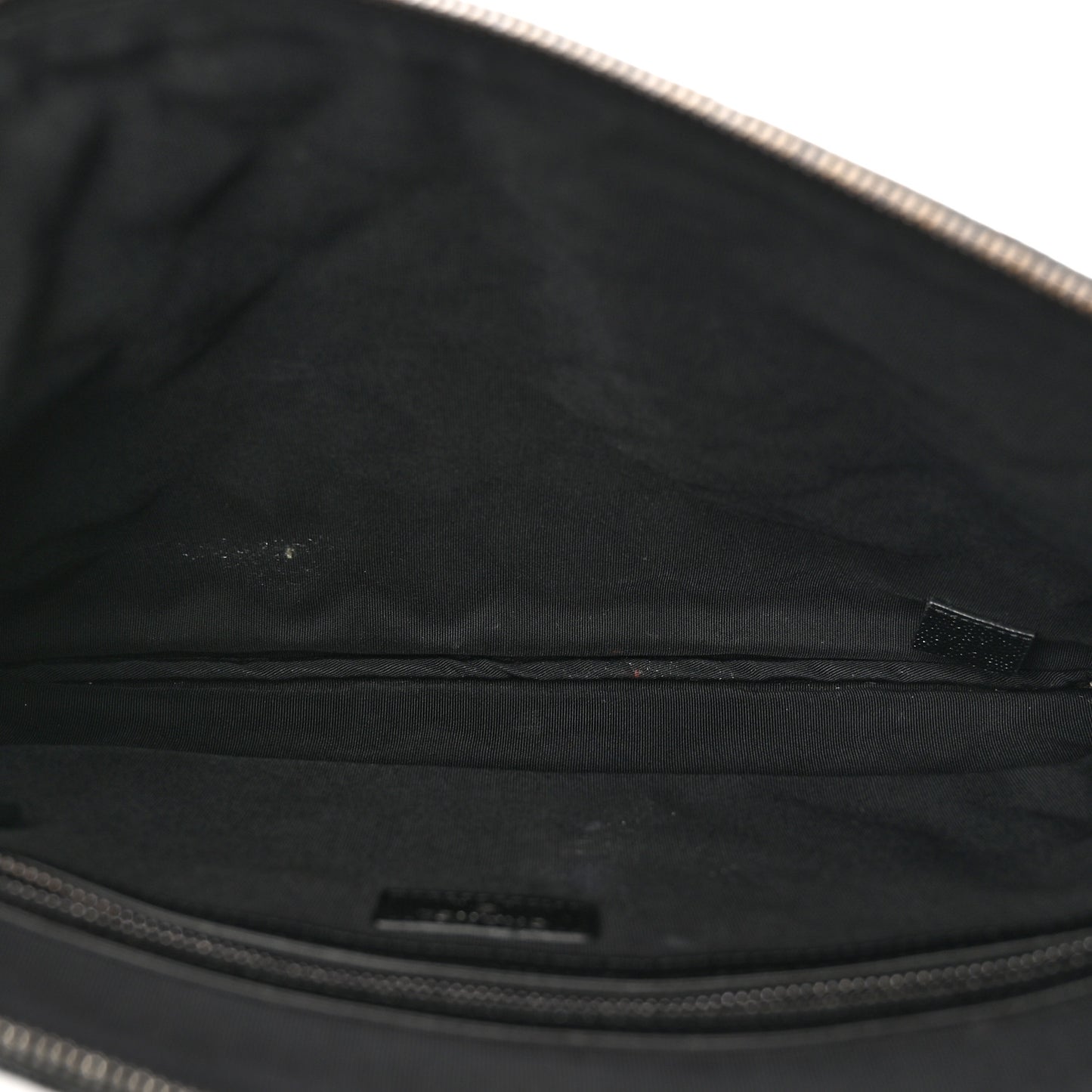 Iridescent Caviar Quilted Large Cosmetic Case Black