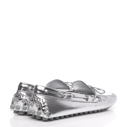 Louis Vuitton Calfskin Monogram Gloria Loafers 41 Silver 4 of 8