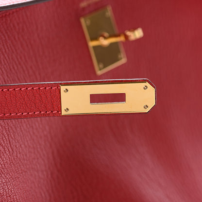 Hermes Chevre De Coromandel Kelly Retourne 35 Rouge Vif 20 of 32