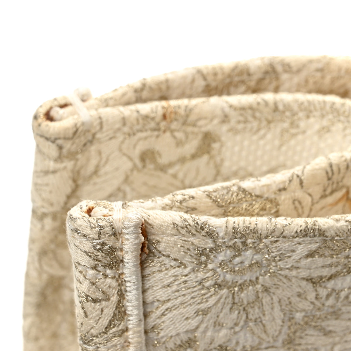 Canvas Embroidered Medium Rêve d'Infini Book Tote Gold
