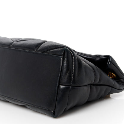 Saint Laurent Lambskin Quilted Small Loulou Puffer Monogram Chain Satchel Black 11 of 11