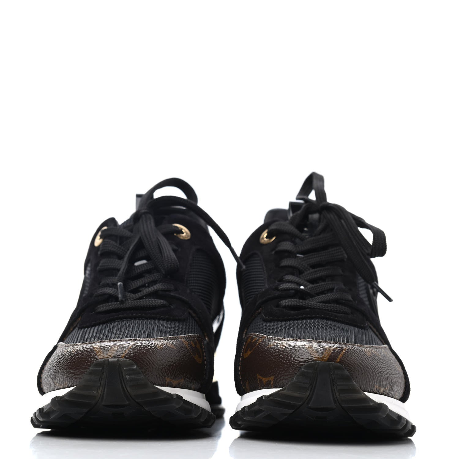 Louis Vuitton Suede Monogram Run Away Sneakers 38 Black 2 of 4