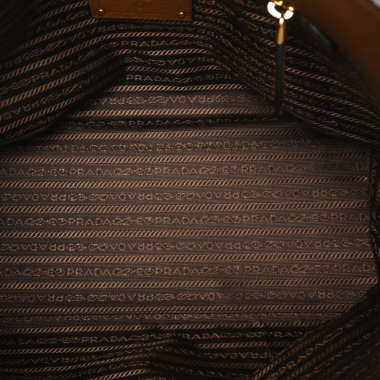 Prada Vitello Phenix Embossed Logo Tote Canella 5 of 9