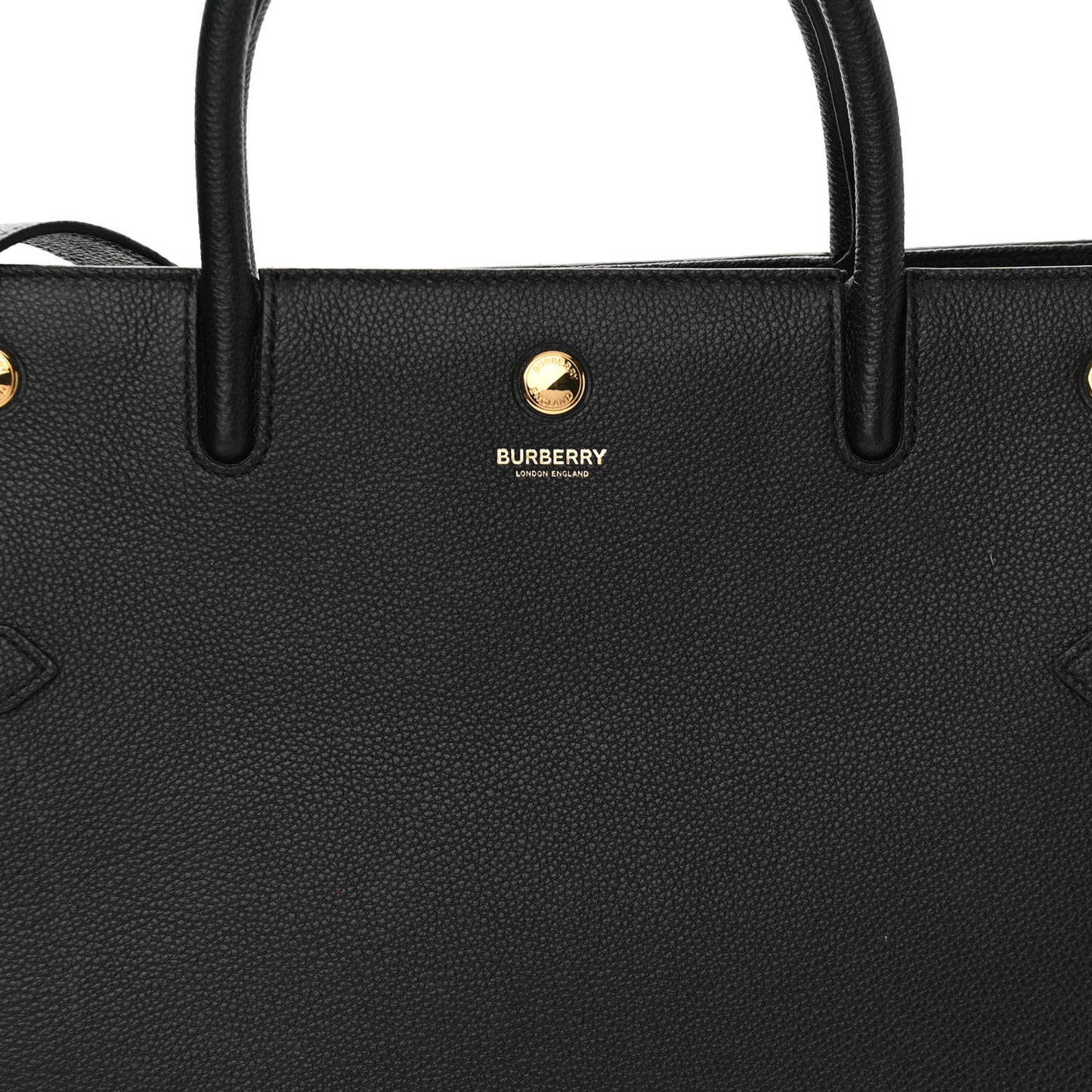 Grainy Calfskin Medium Title Bag Black