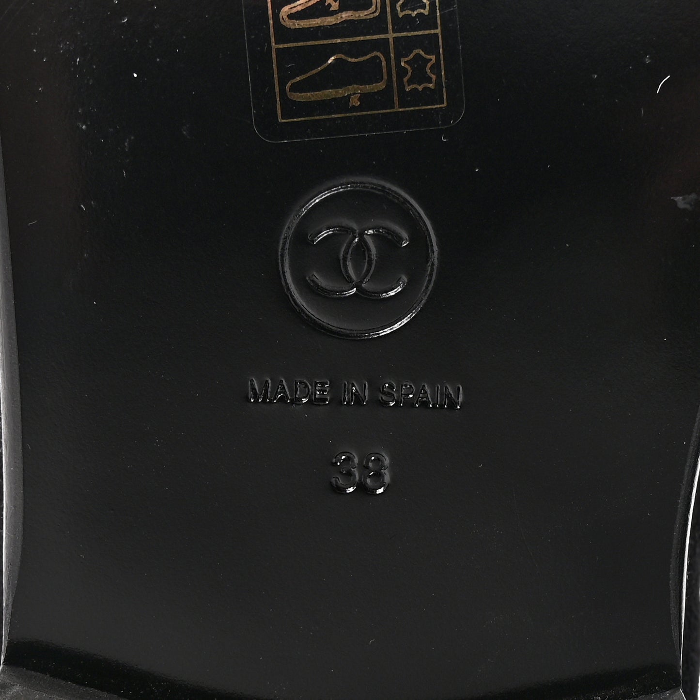 Suede Calfskin CC Loafers 38 Black