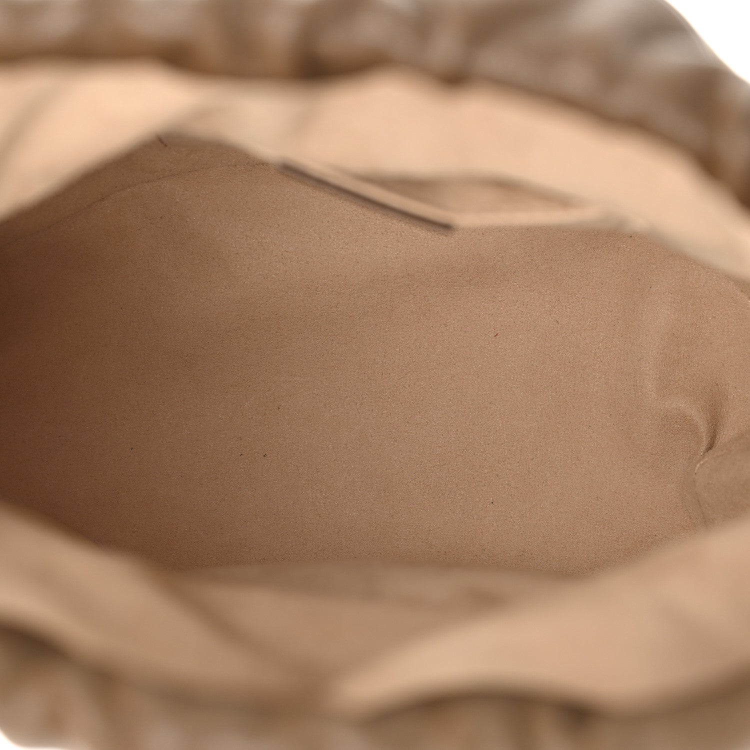 Gucci Monogram Textured Calfskin Horsebit 1955 Drawstring Bucket Bag Beige Brown Sugar 4 of 9