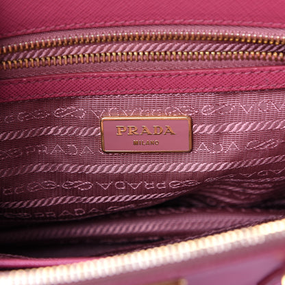 Prada Saffiano Small Galleria Double Zip Tote Fuxia 7 of 22