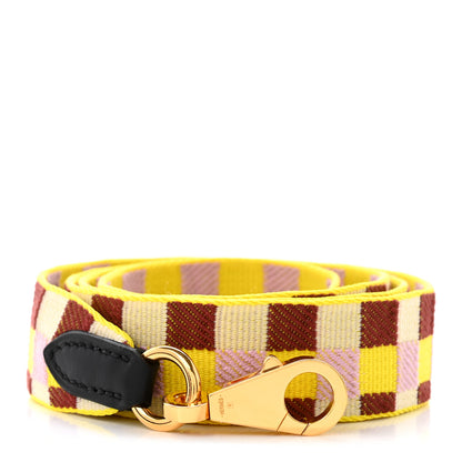 Hermes Toile Swift 25mm Maxi Quadrille Shoulder Strap Citron Rouge H Mauve Sylvestre 1 of 4