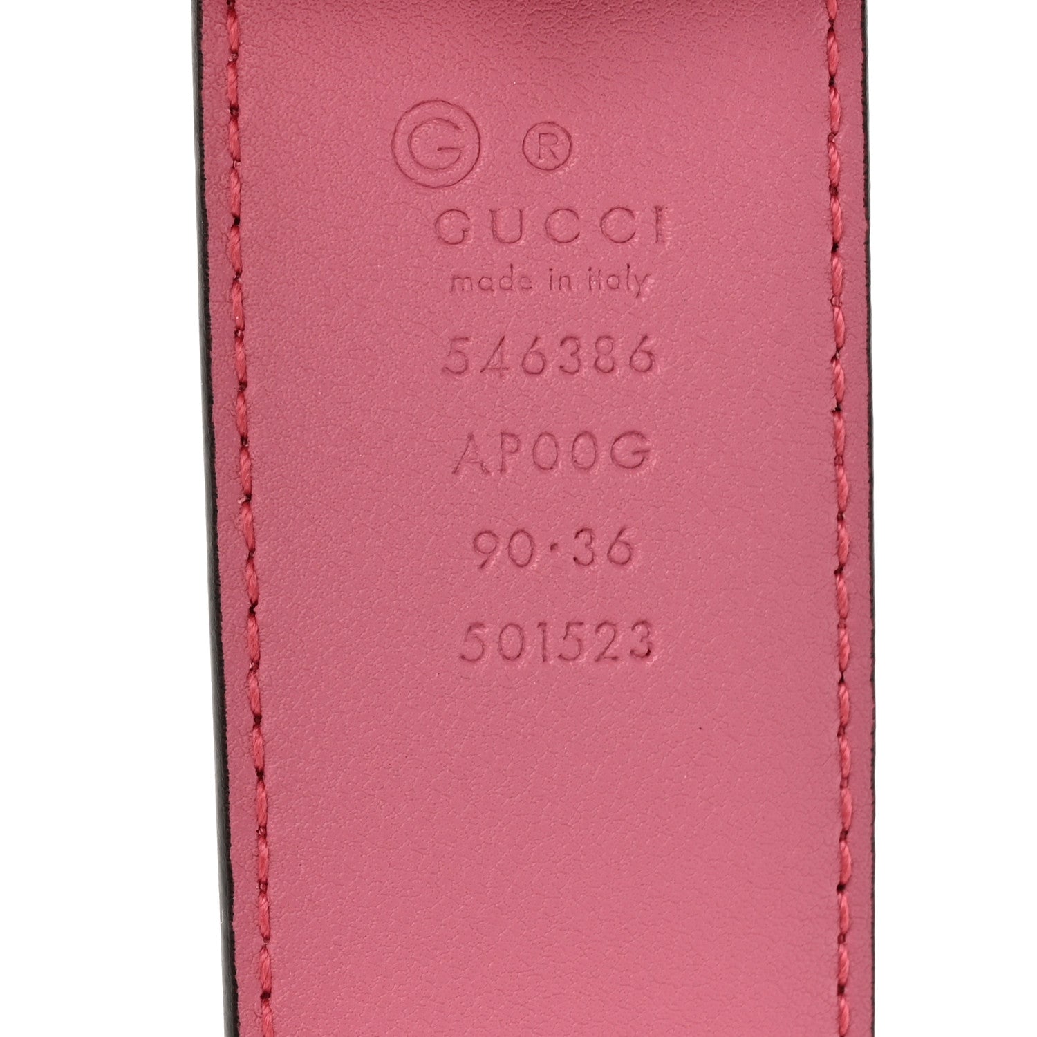 Gucci Moon Calfskin Interlocking G 37mm Belt 90 36 90 36 Glossy Pink 3 of 4