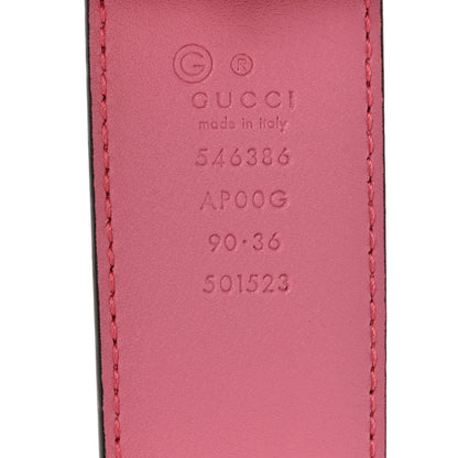 Gucci Moon Calfskin Interlocking G 37mm Belt 90 36 90 36 Glossy Pink 3 of 4