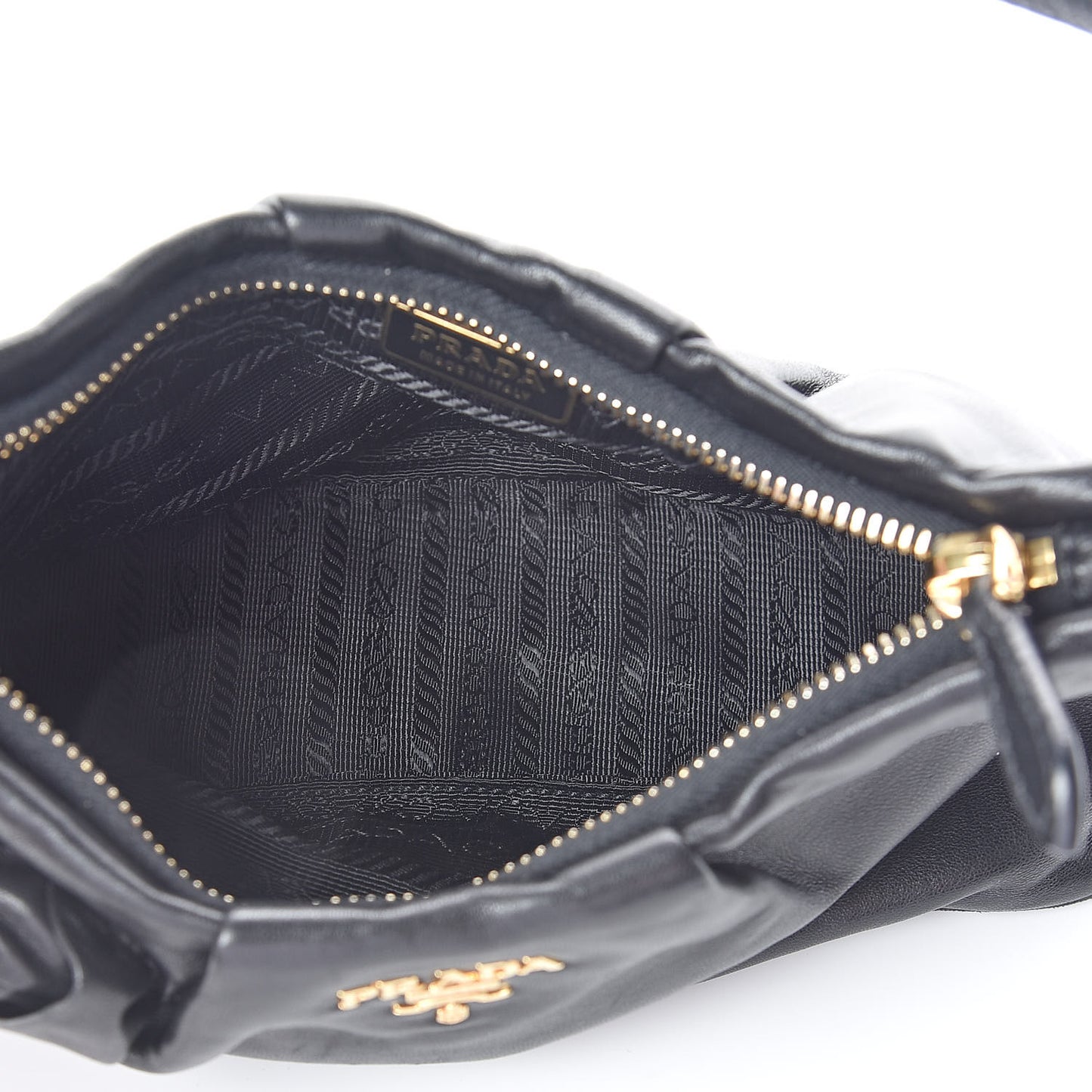 Nappa Flower Shoulder Bag Black