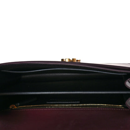 Saint Laurent Smooth Calfskin Monogram Cassandra Clasp Bag Rouge Legion 5 of 8