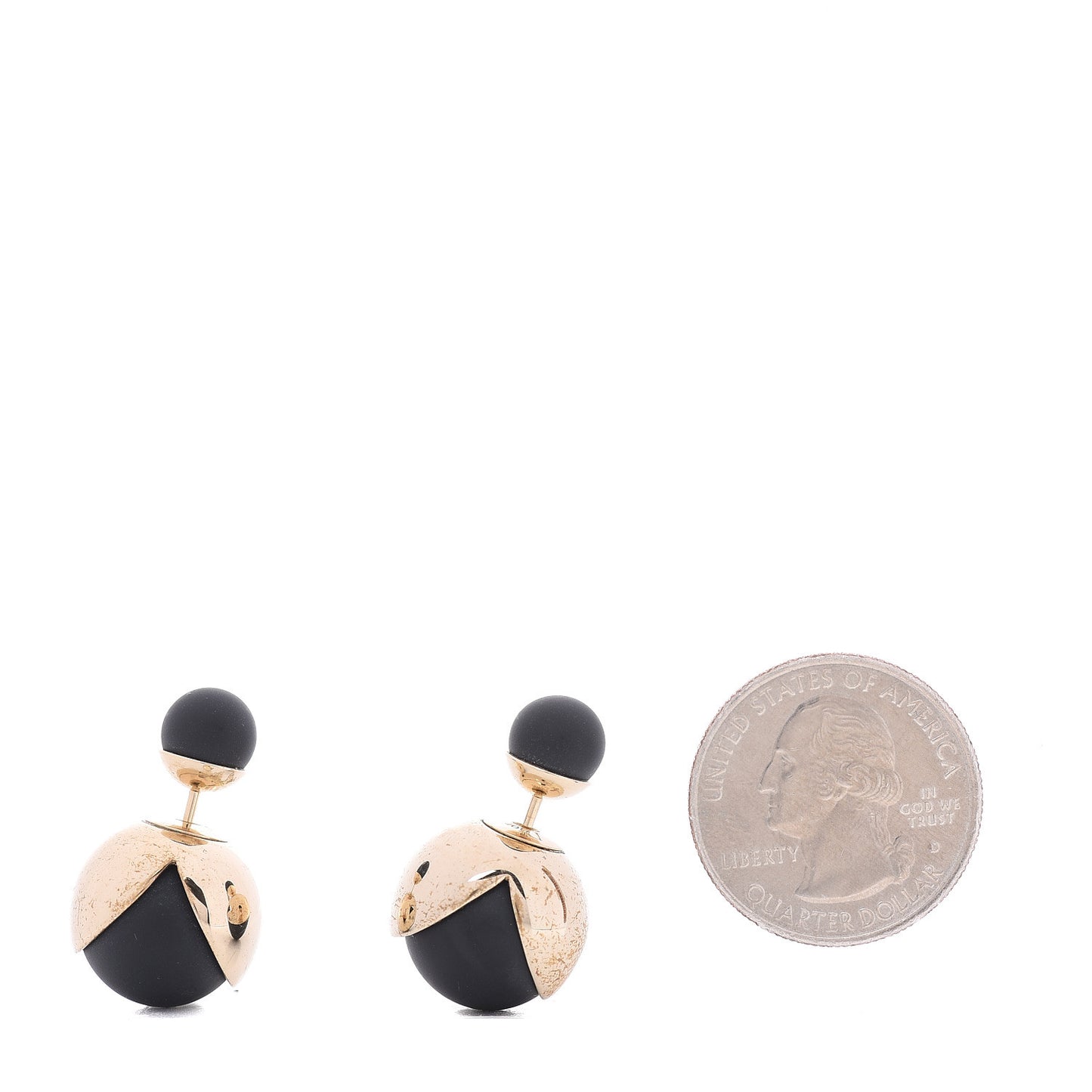 Rubber Lacquer Mise En Dior Tribal Earrings Matte Gold Black