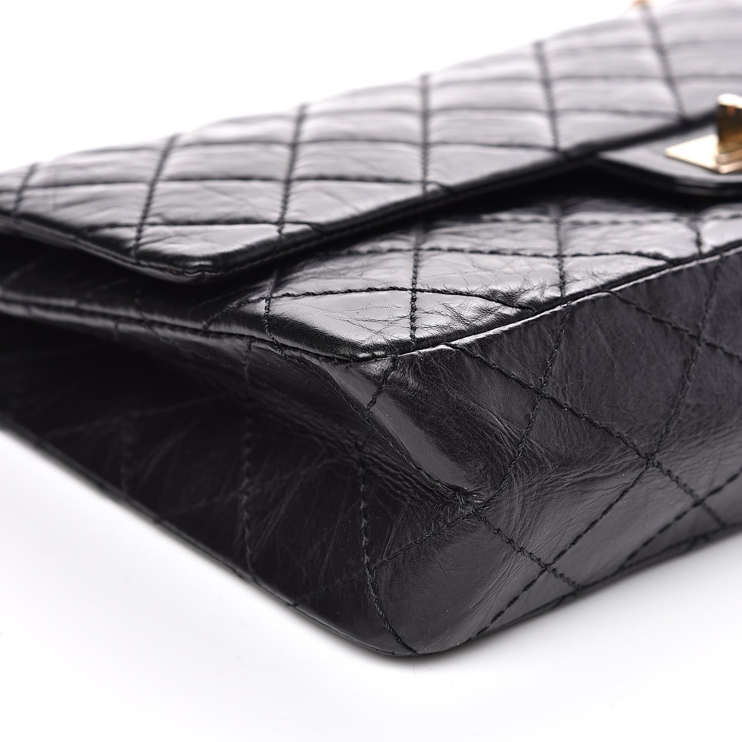 Chanel Aged Calfskin 50th Anniversary 2.55 Reissue 225 Flap Black 9 of 14