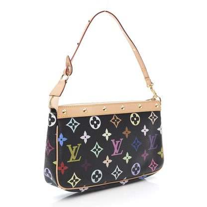 Louis Vuitton Monogram Multicolor Pochette Accessories Black 3 of 11