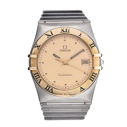 Omega Stainless Steel 18K Yellow Gold 33mm Constellation Quartz Watch Champagne 396.1075 1 of 6