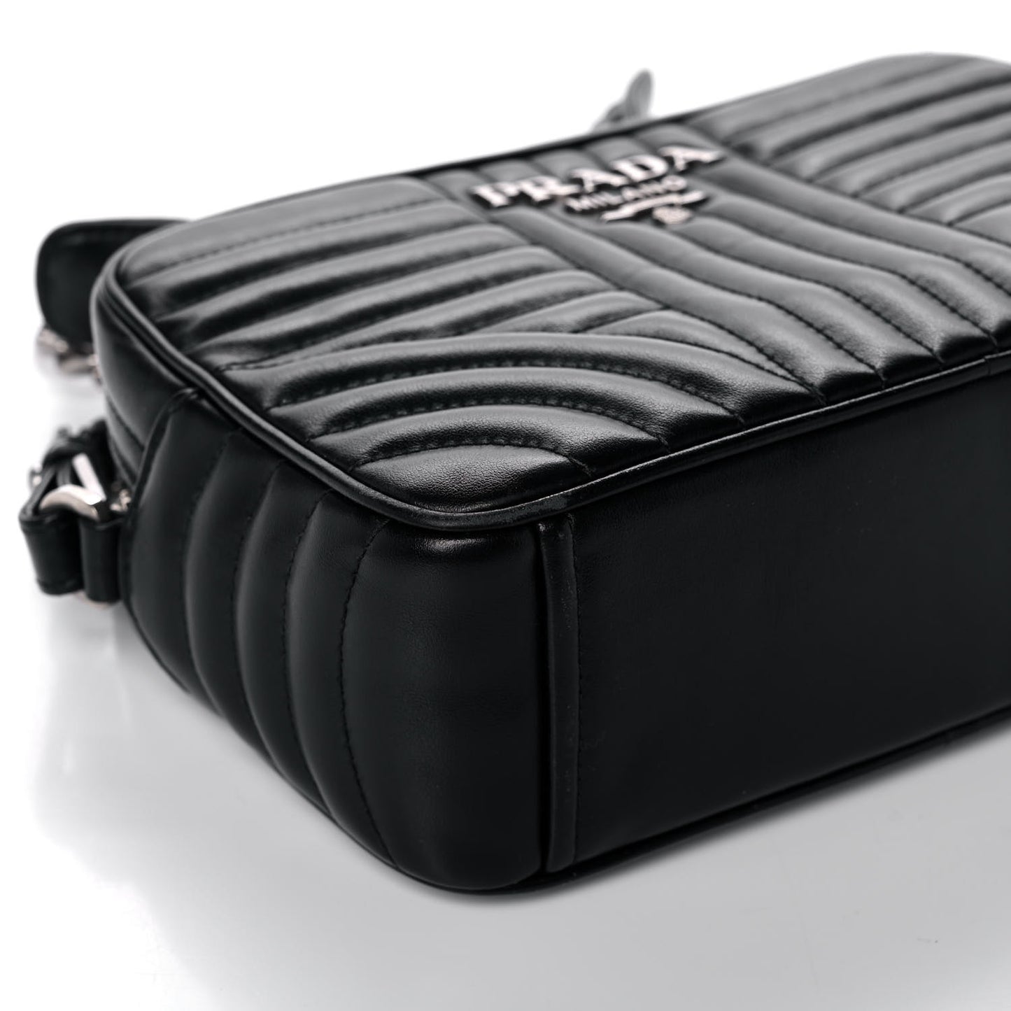 Soft Calfskin Diagramme Camera Bag Black