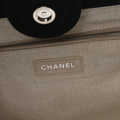 Chanel Mixed Fibers Small Deauville Tote Black 7 of 12