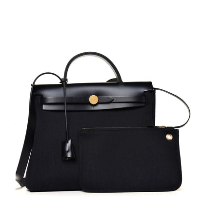 Hermes Toile Herbag Zip PM 31 Black 1 of 8