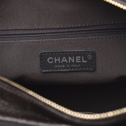 Chanel Metallic Caviar Chevron Quilted Medium Gabrielle Hobo Dark Silver Gold 6 of 11