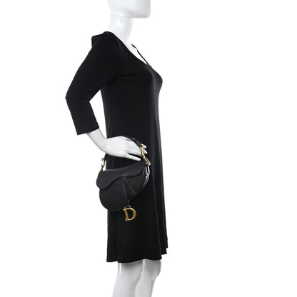 Christian Dior Grained Calfskin Mini Saddle Bag Black 2 of 9