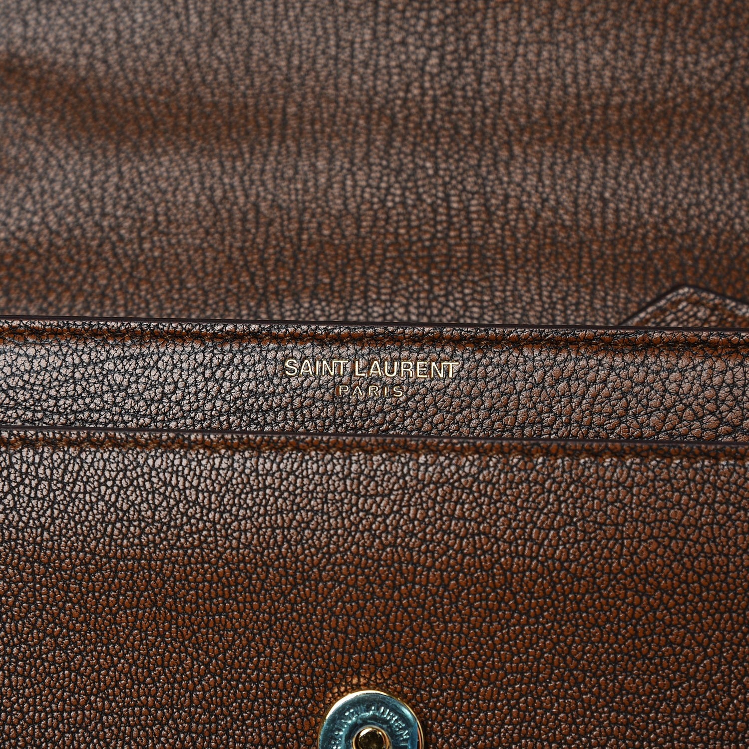 Saint Laurent Calfskin Studded Small Monogram Sunset Brown 6 of 7
