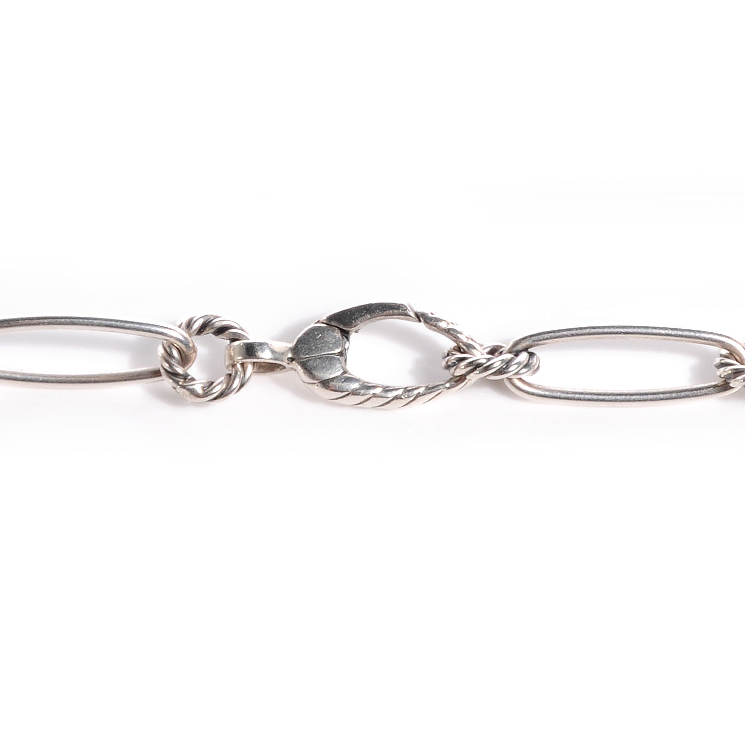 David Yurman Sterling Silver 18k Gold Mobile Link Necklace 5 of 7