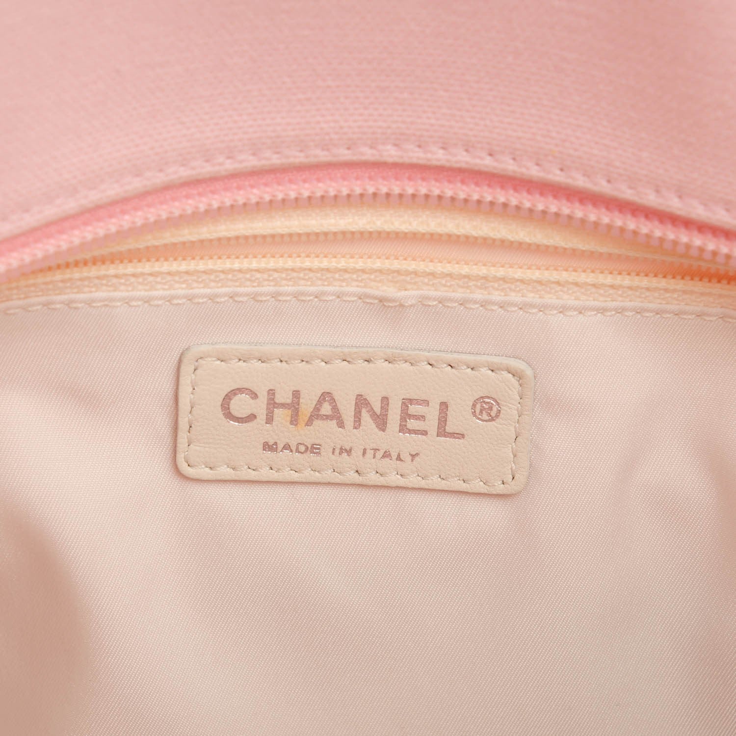 Chanel Coated Canvas Quilted Small Paris Biarritz Tote Light Pink 6 of 7