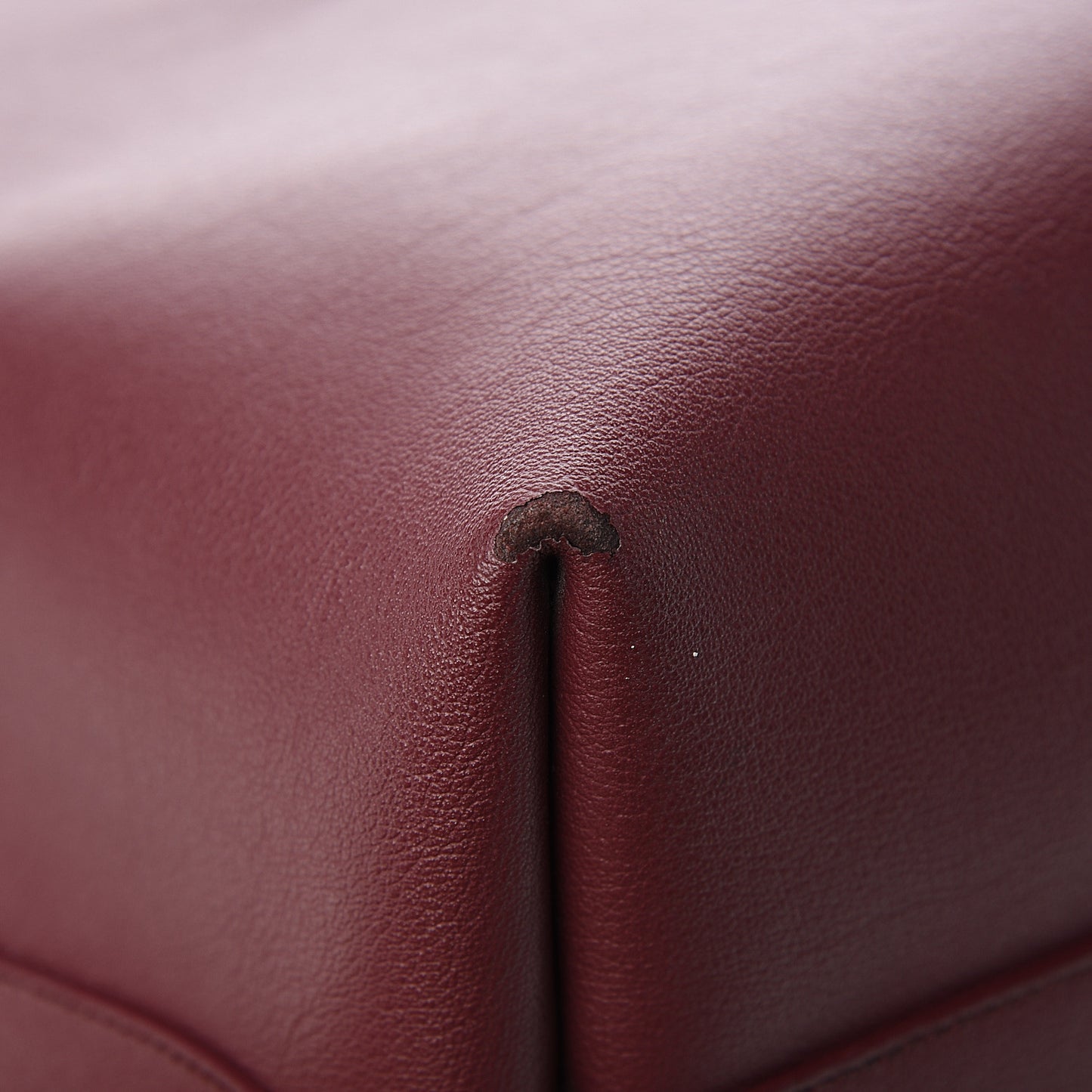 Calfskin Large Shopping Tote Bordeaux