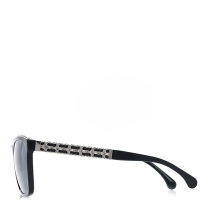 Chanel Calfskin Square Chain Sunglasses 5360-Q-A Black 3 of 9