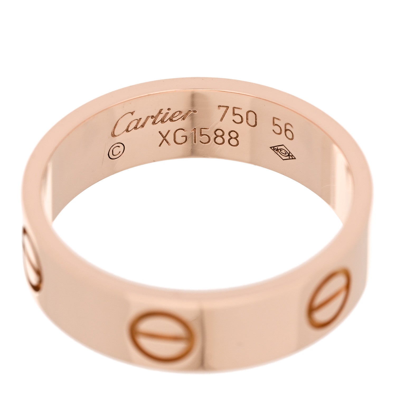 Cartier 18K Pink Gold 5.5mm LOVE Ring 56 7.75 4 of 4