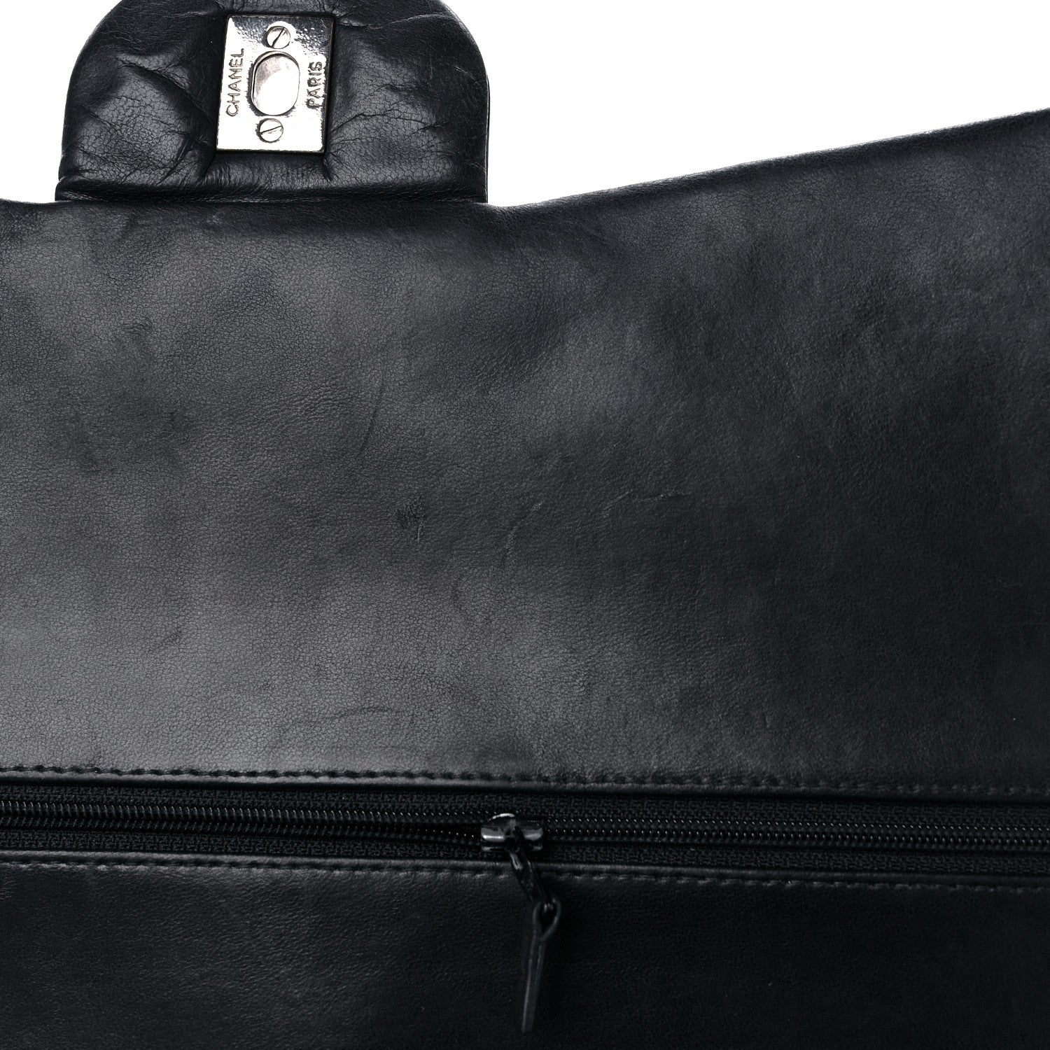 Chanel Patent Quilted Maxi Double Flap Black 13 of 14