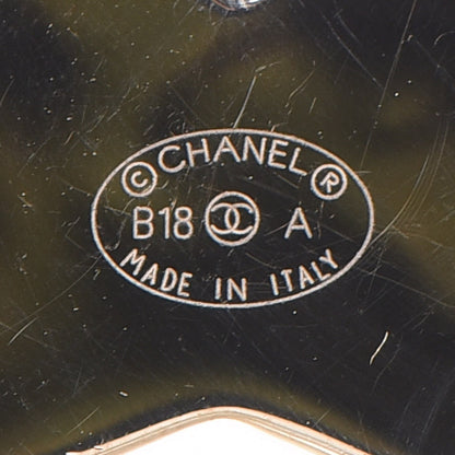 Chanel Crystal Enamel Stripe CC Brooch Black Gold 4 of 4