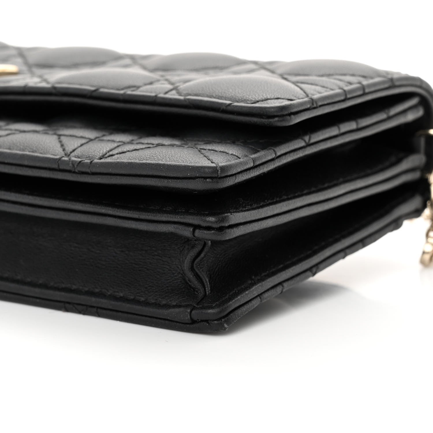 Christian Dior Lambskin Lady Dior Top Handle Clutch Black 11 of 15