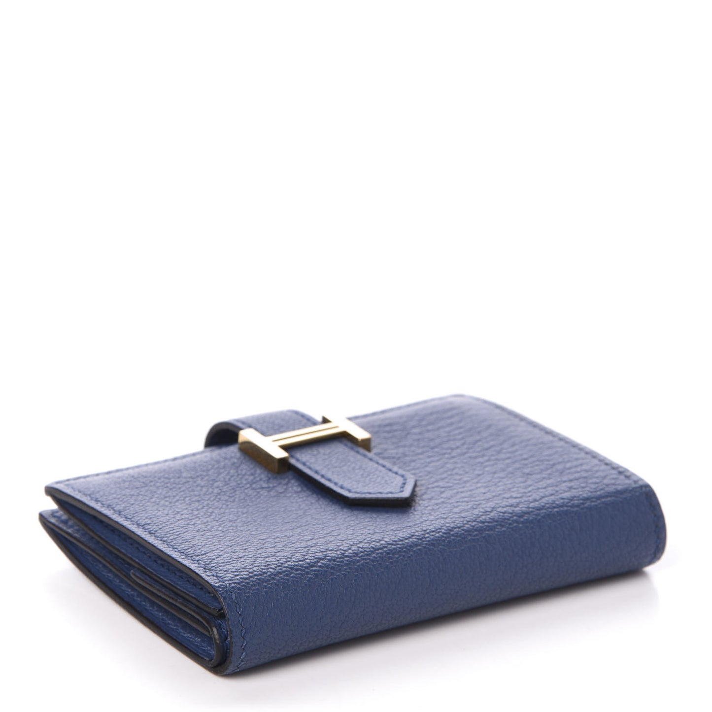 Chevre Mysore Mini Bearn Wallet Bleu Agate