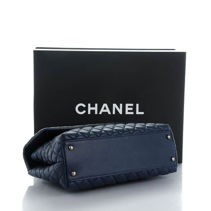 Chanel Caviar Quilted Medium Coco Handle Flap Navy 4 of 8