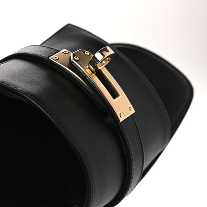 Hermes Calfskin Giulia Sandals 36 Black 11 of 12